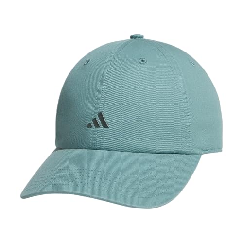 adidas Damen Saturday Baseball Cap-Verstellbare Baumwollmütze, Athletische Entspannte Passform Baseballkappe, Blaugrün/Preloved Teal Green, Einheitsgröße