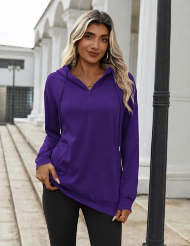Image of Zeagoo Hoodies for Women Half Zip Up Oversized Sweatshirt Fall Clothes 2026