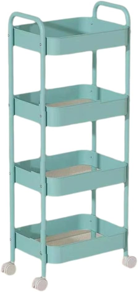 Rolling Organizers Rack Rolling Storage Rack with Spacious Shelves for Kitchenwares and Supplies