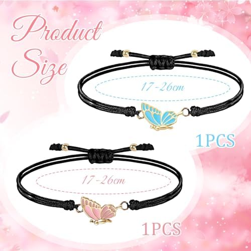 Mezrkuwr pulseras de mariposa para amigos 41XJtAXFuoL. AC SR38. SL1000