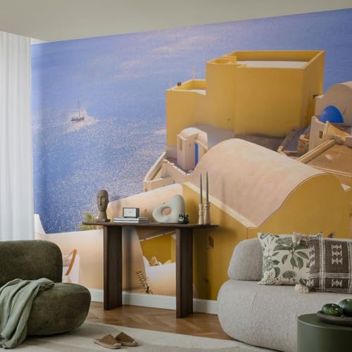 Papier Peint Panoramique Grèce au Salon Décoration Murale Moderne Sable ARTTOR