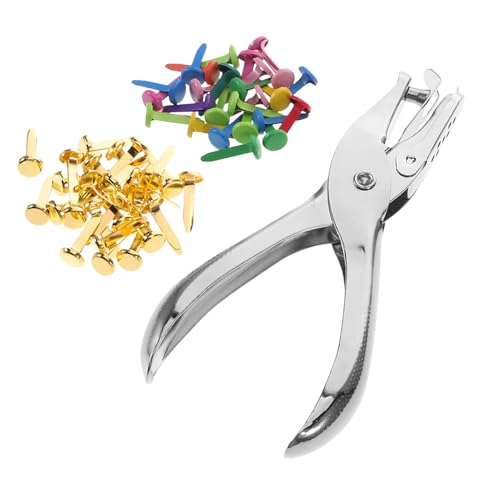 DOITOOL 1 Set Colorful Two Legged Brads Head Craft Fasteners for Projects Durable Fade Resistant Metal Studs for Creative Decoration and Crafts