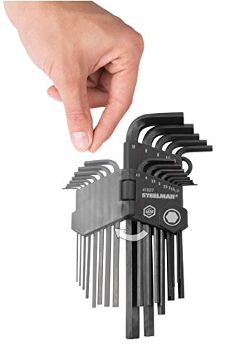 Steelman 13-Piece Long Arm Hex Key Wrench Set, Metric (Mm), Extended Length Driver Shafts For Long Reach, Chamfered Ends, Durable Steel Resists Distortion #TOP4