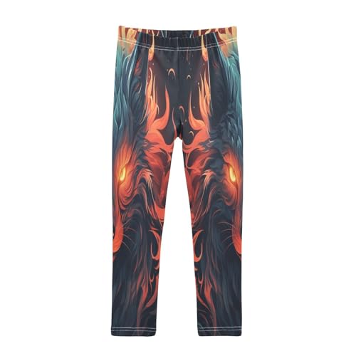 Toddler Girls Leggings Printed Yoga Pants Leggings Fire Fox Demon for Kids