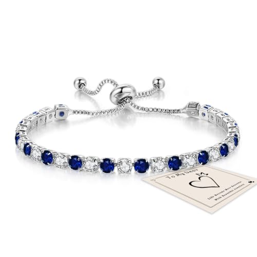 HEEYA Cadeau Femme Bracelet Argent 925 Bracelet argent femme 5A Cubique Zirconium Tennis Bijoux...