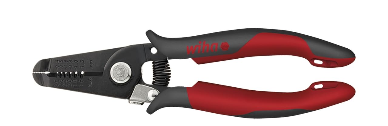 Wiha Z49718003SB Electronic Wire Stripper, Red/Black, 180 mm