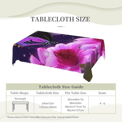 Nappe de table violette de qualité supérieure à motif floral chic - 7