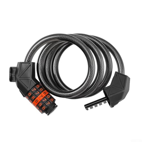 Cable antirrobo para bicicletas eléctricas, contraseña de 5 dígitos, cubierta protectora de PVC