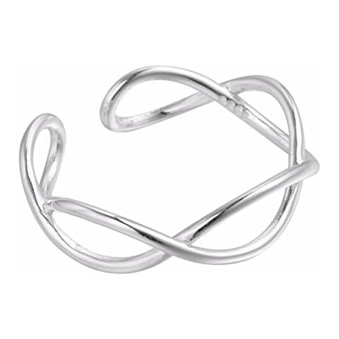 Iszie Sterling Silver Adjustable Infinity Toe Ring Cover