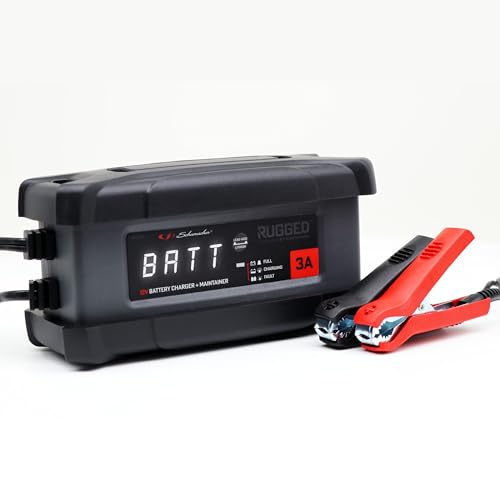 Schumacher Electric SPX458-3A Cargador Batería Coche 12V - Mantenimiento Automático Inteligente - AGM, Estándar, Gel, Calcio, Start&Stop, Litio (LiFePo4)