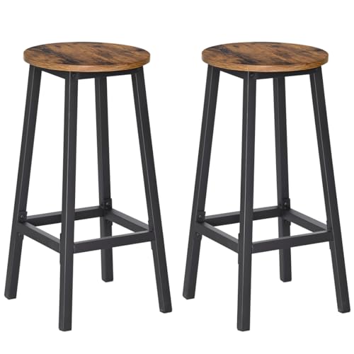 H JINHUI Lot de 2 tabourets de Bar, tabourets de Bar pour Petit-déjeuner, Hauts tabourets de...