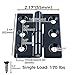 Heavy Duty Door Hinges 2.44x2.17 Inch, 170 LBS Ball Bearing Butt Hinges, Black Zinc Alloy Industrial Grade Hinges for Entry Doors, Barn Doors, Shed, Garage, Commercial Heavy Doors, 4 Pack with Screws