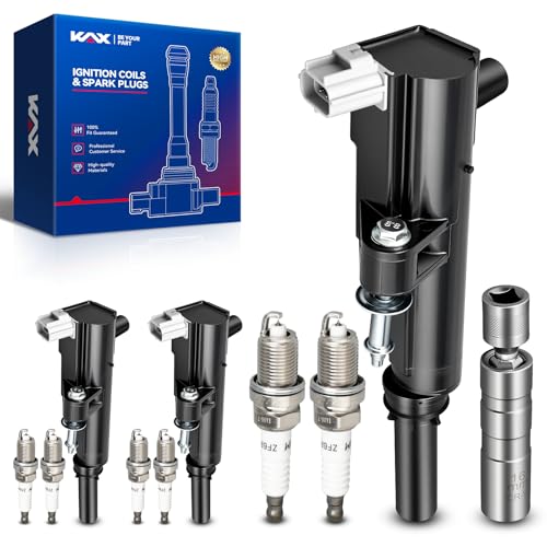 Image of KAX 3 Ignition Coils & 6 Spark Plugs Set Fit for Liberty Grand Cherokee | Jeep Liberty 2009-2012, Grand Cherokee 2009-2010 3.7L, Commander 2009-2010 3.7L, Dodge Nitro 2009-2011 3.7L, Ram 1500, UF640
