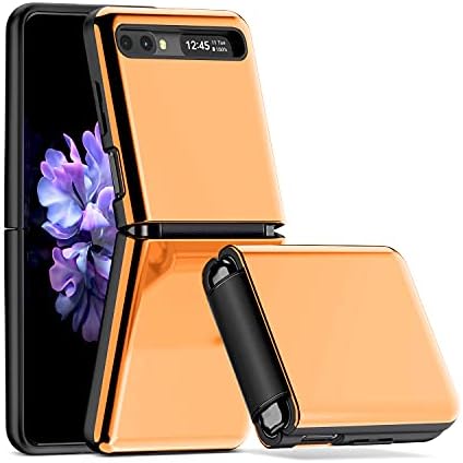 GOOSPERY for Galaxy Z Flip Case (2020) with Hinge Coverage, Luxury 360 Protection TPU Bumper Glossy Hard PC Back Dual Layer Cover - Metallic Gold