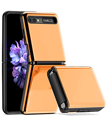 Goospery For Galaxy Z Flip Case (2020) With Hinge Coverage, Luxury 360 Protection Tpu Bumper Glossy Hard Pc Back Dual Layer Cover - Metallic Gold #TOP2
