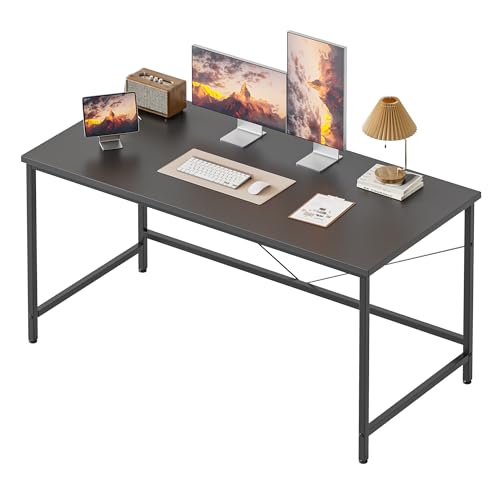 Image of 32x16 Inch Computer Desk, 0.6 inch Thick Small Office Table | Modern Simple Style, Small Study & Writing Table for Home Bedroom Work, Black