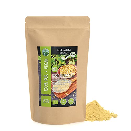 Alpi Nature Fenogreco Orgánico en Polvo 250g, Fenogreco Semillas Molidas, Semillas de Methi en Polvo