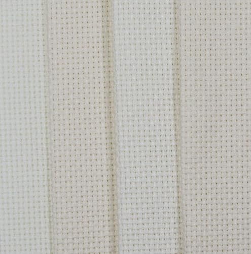 Image of KCS 4 /6 pc of 12 inch x 18 inch 30cmx45cm 16CT Counted Cotton Aida Cloth Cross Stitch Fabric (Antique White+Cream, 4 pc)