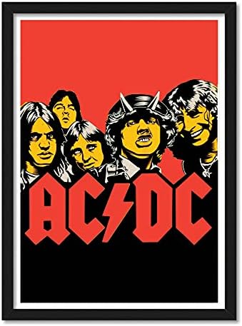Good Hope AC DC Framed Poster 10x13 inch Classic Rock Band Wall Art, Music band, Iconic Album Decor, Perfect for Home or Office Living Room Bedroom Wall Art Studio Paintings