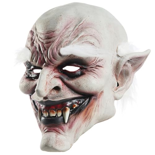 Masque d'horreur blanc pour cacher son visage et terrifier les invités d'un cosplay