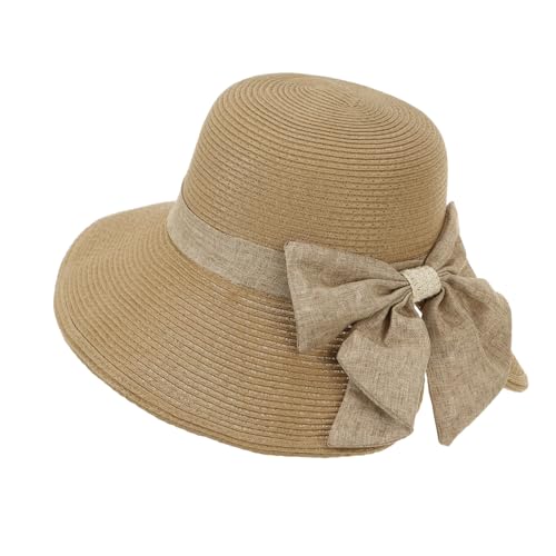 Sombrero de playa para niñas verano paja plegable miniatura 2