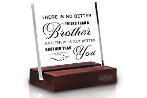 Brother Gifts from Sister: Acrylic Desk Sign with Wood Stand - Valentine's...