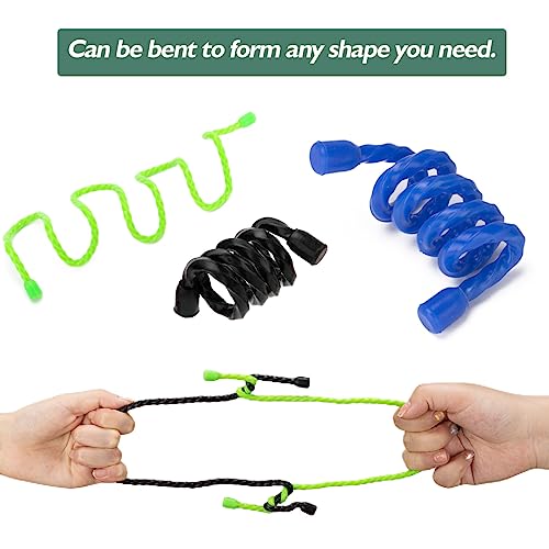 Image of 9PCS 6-Inch Silicone Cable Ties, Bendable Rubber Twist Ties, Reusable Twist Ties for Cords, Cable Zip Ties for Organizing, Bundling (3 Colors)