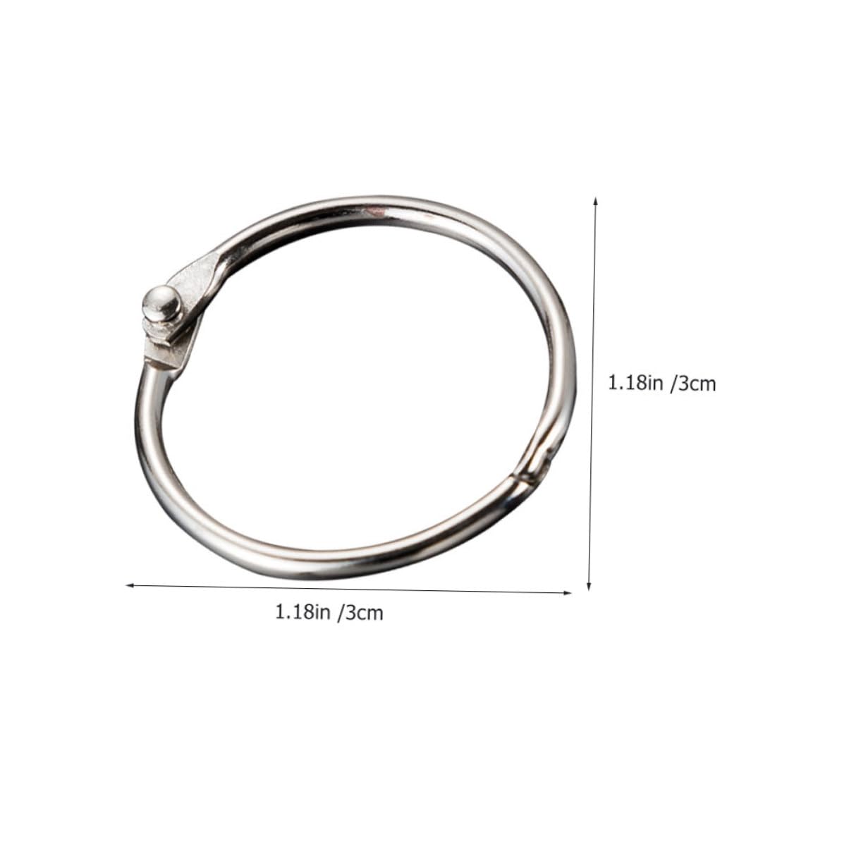 Abaodam 150pièces Anneaux Métalliques De Liaison Anneaux De Reliure Ronds pour Clés Et Albums Accessoires De Bureau Pratiques