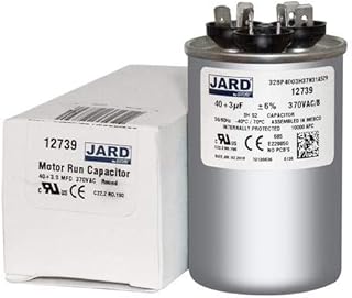 Jard 12739 40/3 MFD 370V ROUND Motor Run Capacitor