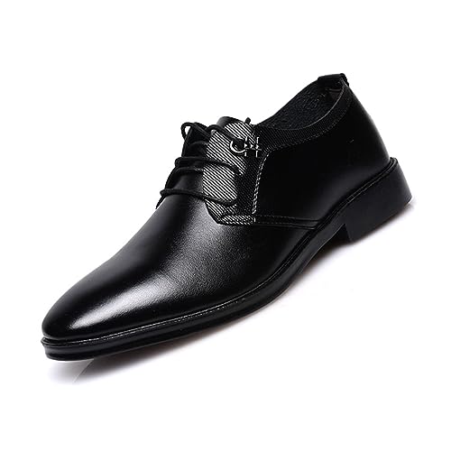 Men's Classic Modern Formal Business Oxford Shoes Lace Up Derbys Comfortable Dress Shoes