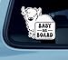 Highland Cow Baby On Board Car Window Decal - Cute Calf Safety Sign Vinyl Sticker - Family Travel Awareness Graphic for Auto Glass - Waterproof Outdoor Durable White Die Cut Design