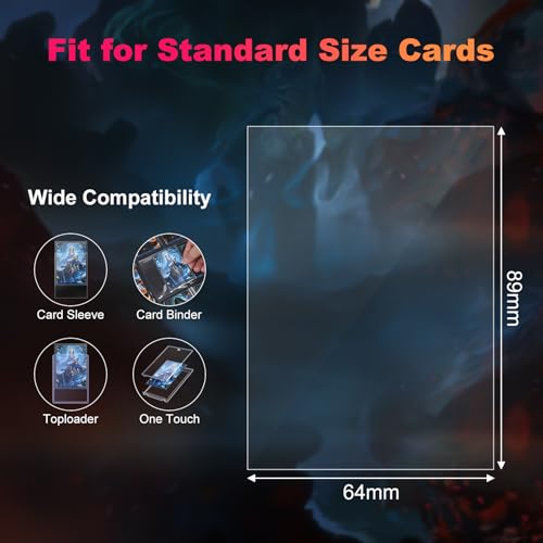 Image of 5000 Pack Card Sleeves Clear, Perfect Fit Inner Sleeves Ideal for Double-sleeving, Trading Card Sleeve Compatible with MTG, PKM, TCG and Gaming Cards (60 Microns)