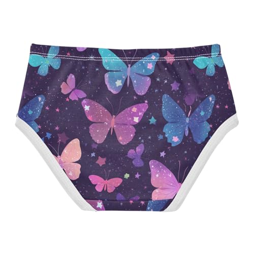 Wusikd Butterflies Girls' Underwear Cotton Purple Pink Girls Briefs Soft Toddler Underwear 2T2