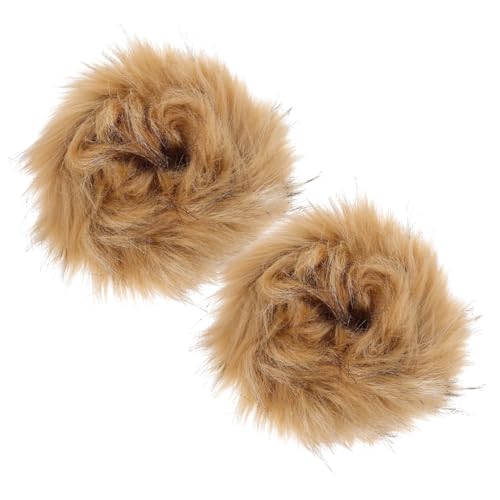 LIFKOME Furry Wrist Cuffs Women's Winter Warm Elegant Arm Cuffs for Overcoats Sweaters