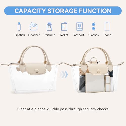Image of BOSTANTEN Clear Bag for Stadium Approved Crossbody Purse Handbags for Concerts Sports Events