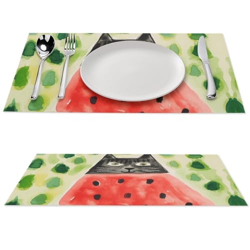 Set de table de 30,5 x 45,7 cm résistant chaleur et antidérapant chat - 2
