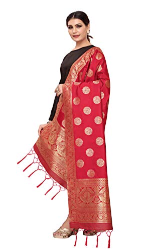 Image of Jaanvi fashion Women's Banarasi Silk Woven Dupatta(Zari Work)