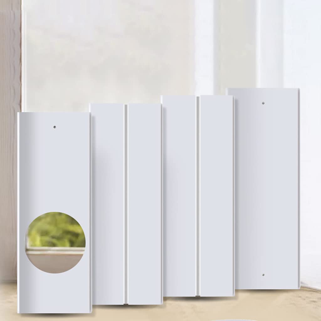 Finestra, 4 pezzi di deflettore 43-140 mm + interfaccia 150 mm | Finestra Guarnizione Tubo di Scarico Interfaccia per Portatile 150mm
