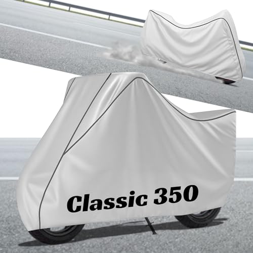 Image of Stylish Water Resistant Bike Body Cover Compatible with Classic 350 & All Models | UV Protection, Dustproof, Heat Resistant, Two Wheeler | New All Weather Protection, Dust & Rain
