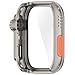 Compatible for HUAWEI Watch Fit 4 Pro Case Cover, PC Protective Case with Tempered Glass Film Screen Protector for HUAWEI Watch Fit4 PRO (Gray)