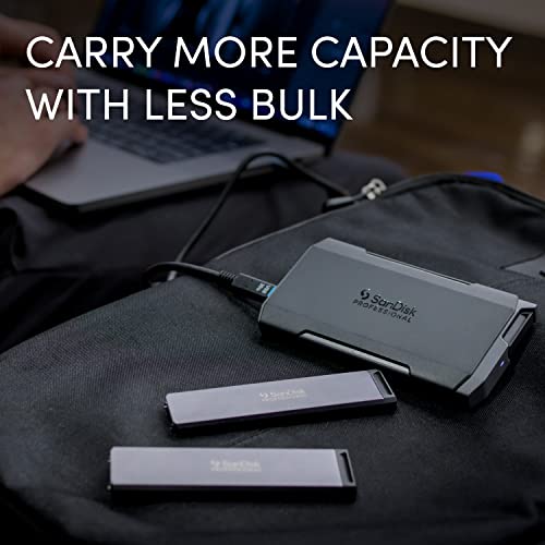Image of SANDISK Professional 1TB PRO-Blade Transport - Portable and Modular NVMe SSD, Up to 2000MB /s, USB-C, USB 3.2 gen 2x2, Solid State Drive - SDPM2NB-001T-GBAND | USB 3.2 Gen 2x2 USB-C, Up to 2000MB per S Read Write, Pro-Blade SSD Mag and USB-C Cable Included
