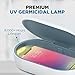 UV Light Sanitizer Box with Wireless Charging, 8 UV-C LED Lights for Phones, Toothbrushes, Nail Tools, Jewelry, and More (Green)