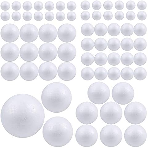 Pllieay 88 Pieces Christmas Craft Foam Balls Cover