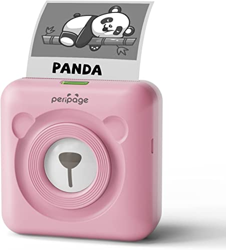 Image of PeriPeri PeriPage A6 (HD 304dpi) Mini Thermal Printer (1Year Warranty) Inkless Bluetooth Pocket Printer for Print Picture List Memo Barcode Receipt Labels (Pink)