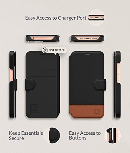 Image of Compatible With iPhone 12 Pro Max Wallet Case, Slim iPhone 12 Pro Max Flip Case with Credit Card Holder, for Women & Men, Faux Leather iPhone 12 Pro Max Purse Cases with Magnetic Closure, Sandy Night