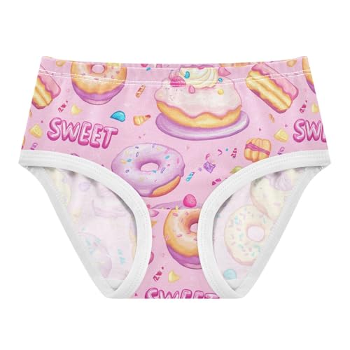 Wusikd Cakes Doughnuts Girls' Underwear Cotton Sweets Girls Briefs Soft Toddler Underwear 2T