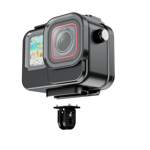 Image of Underwater Aluminum Housing Case for Insta 360 ACE Pro 2, Waterproof Camera Protective Cover, Black (YH-L-ACE 2)