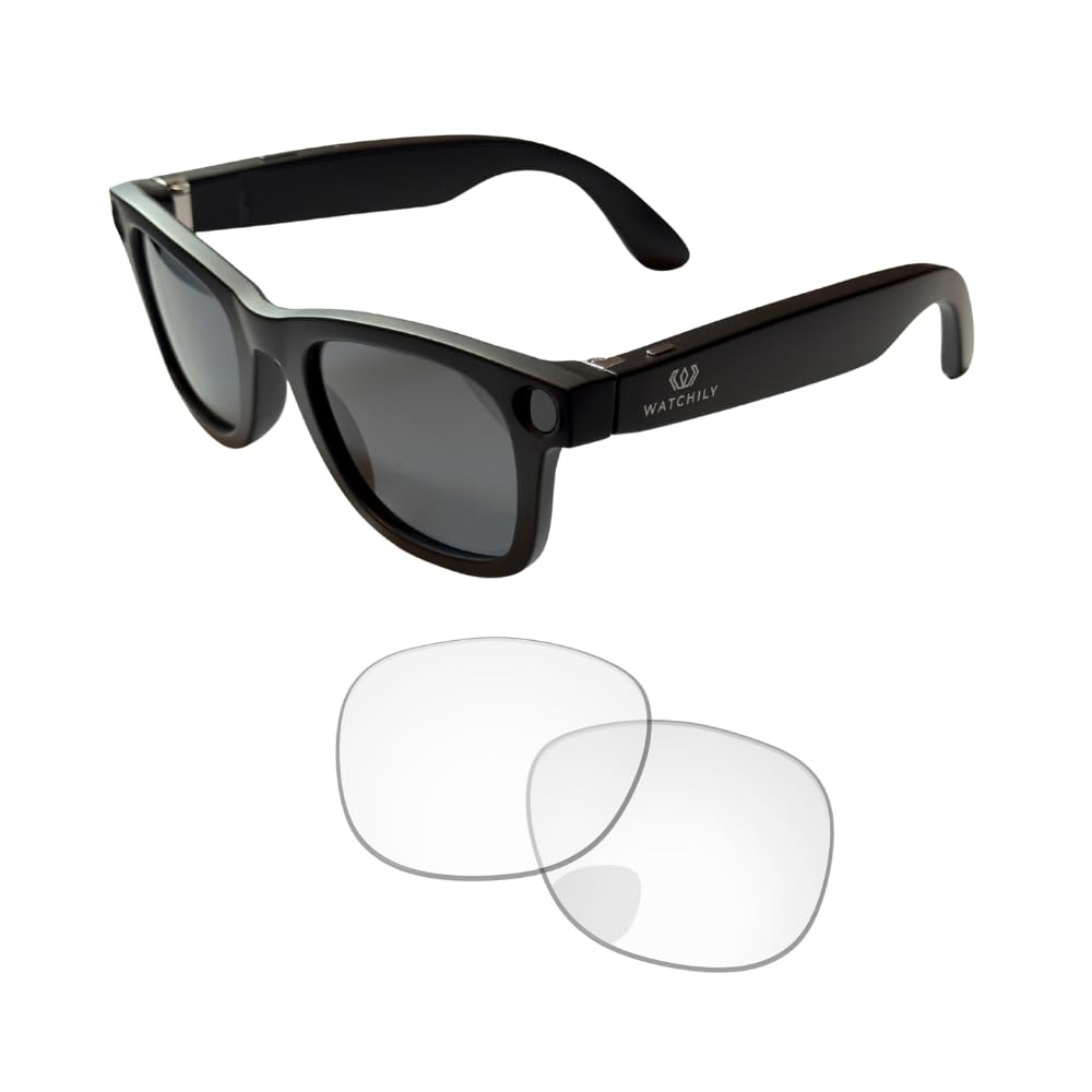 Watchily Gafas conectadas, Cámara integrada, ChatGPT - SmartView Pro - Gafas negras y transparentes