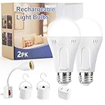 Ostwiki 2 Pack Rechargeable Light Bulb Cool White