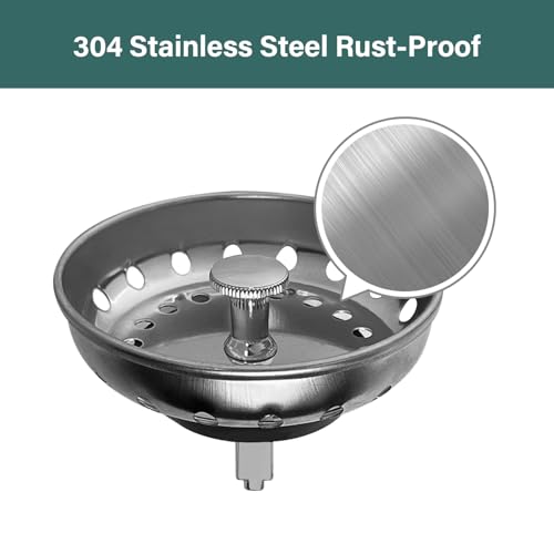 Colador de acero inoxidable para desagüe de fregadero 3.5 pulg miniatura 4